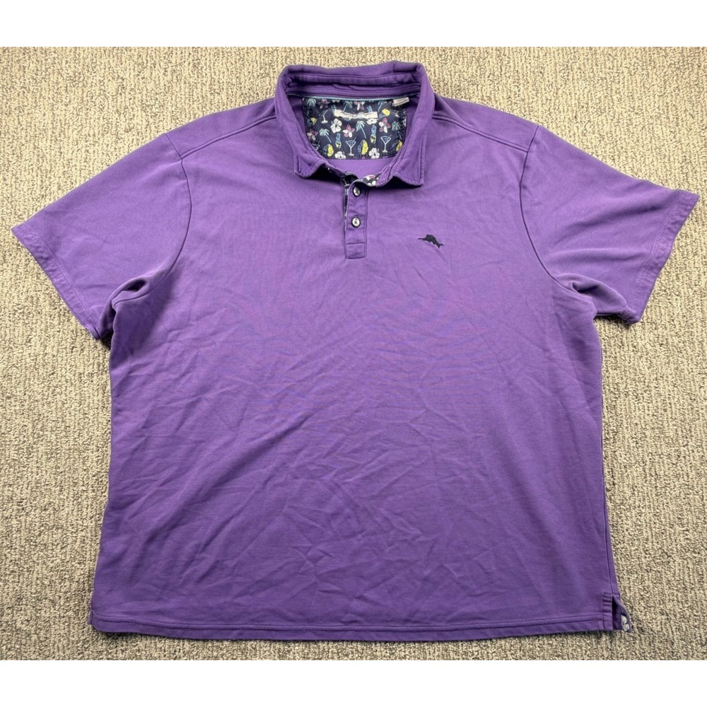 Lot of 2 Tommy Bahama Polo Shirt Men 2XLB Gray IslandZone Supima Cotton Blend SS - Picture 9 of 15